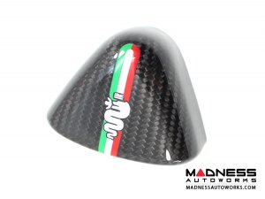 Alfa Romeo 4C Carbon Fiber Upper Safety Belt Ring Cover - Italian Alfa Flag Theme Alfa Romeo 4C Carbon Fiber Upper Safety Belt Ring Cover - Italian Alfa Flag Theme